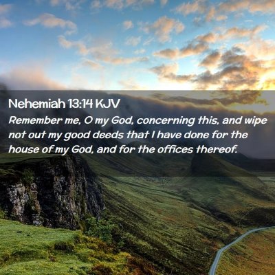 Nehemiah 13:14 KJV Free Bible Images