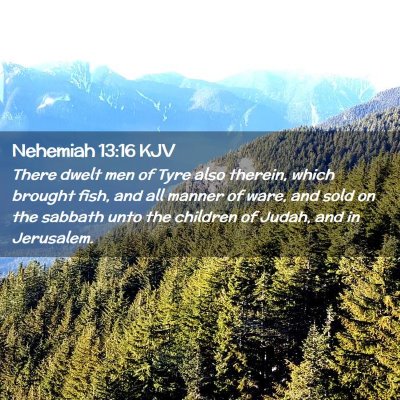 Nehemiah 13:16 KJV Free Bible Images