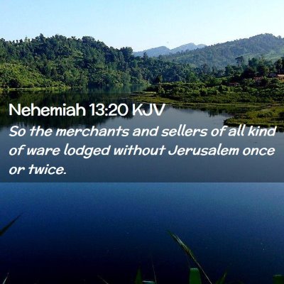 Nehemiah 13:20 KJV Free Bible Images