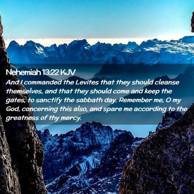 Nehemiah 13:22 KJV Free Bible Images