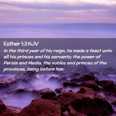 Esther 1:3 KJV Free Bible Images