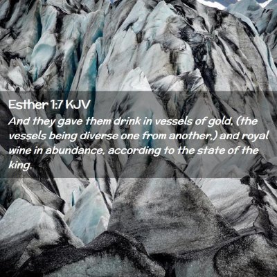 Esther 1:7 KJV Free Bible Images