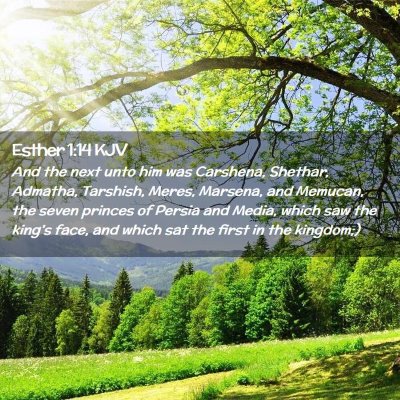 Esther 1:14 KJV Free Bible Images