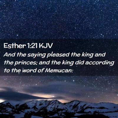 Esther 1:21 KJV Free Bible Images