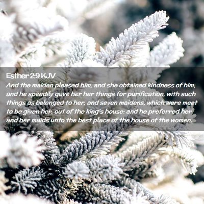 Esther 2:9 KJV Free Bible Images