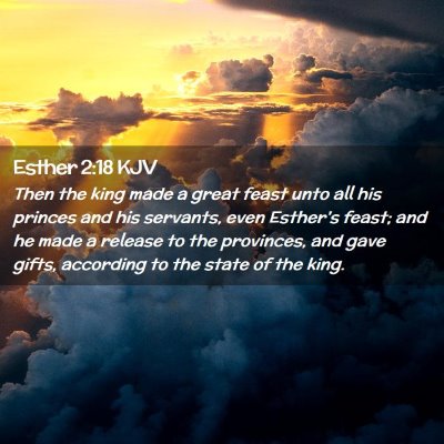 Esther 2:18 KJV Free Bible Images