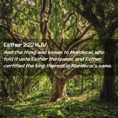 Esther 2:22 KJV Free Bible Images