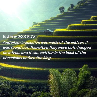 Esther 2:23 KJV Free Bible Images