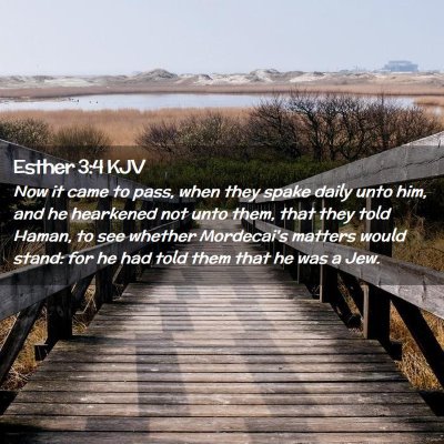 Esther 3:4 KJV Free Bible Images