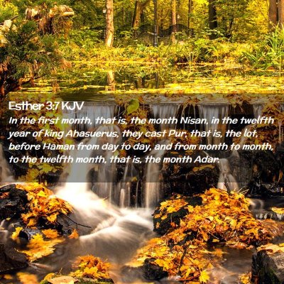 Esther 3:7 KJV Free Bible Images