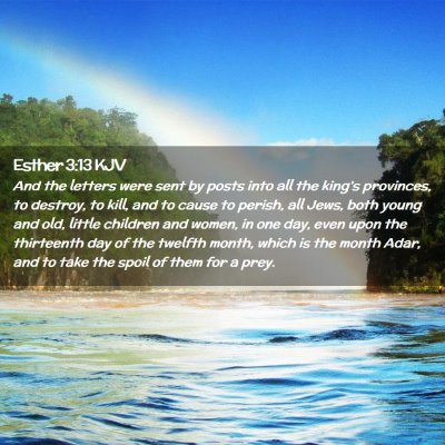 Esther 3:13 KJV Free Bible Images