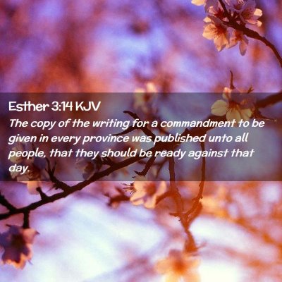 Esther 3:14 KJV Free Bible Images