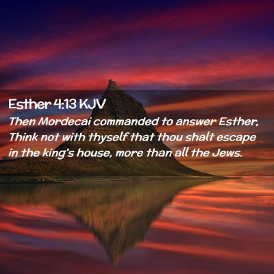 Esther 4:13 KJV Free Bible Images