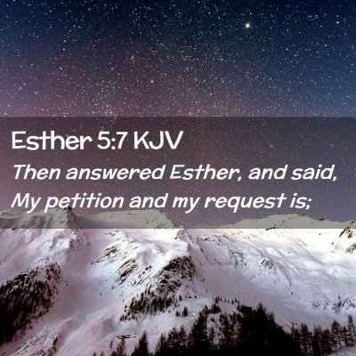 Esther 5:7 KJV Free Bible Images