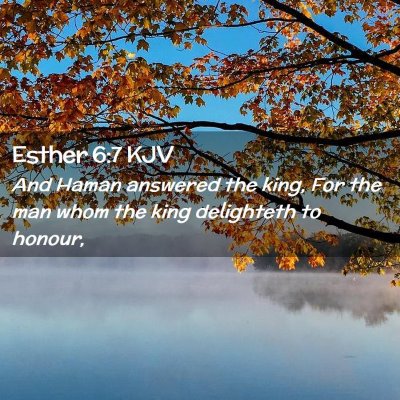 Esther 6:7 KJV Free Bible Images