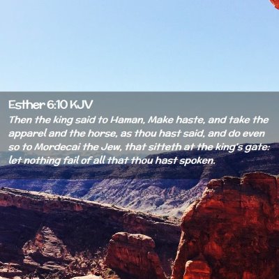 Esther 6:10 KJV Free Bible Images