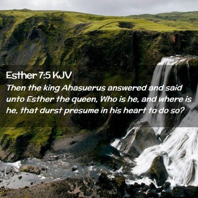 Esther 7:5 KJV Free Bible Images