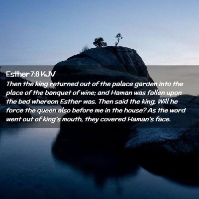 Esther 7:8 KJV Free Bible Images