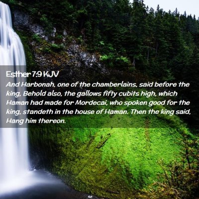 Esther 7:9 KJV Free Bible Images