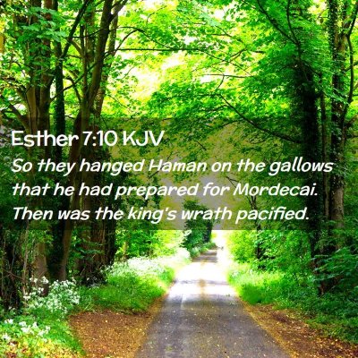 Esther 7:10 KJV Free Bible Images