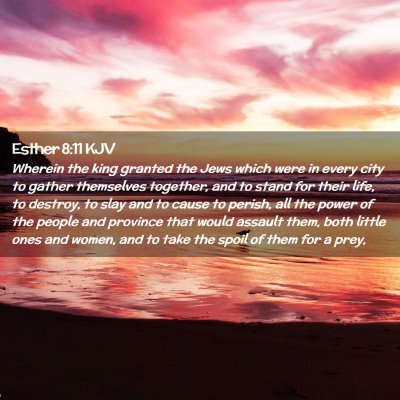 Esther 8:11 KJV Free Bible Images