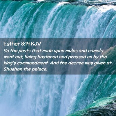 Esther 8:14 KJV Free Bible Images