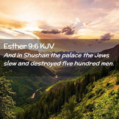 Esther 9:6 KJV Free Bible Images