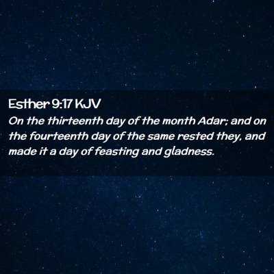 Esther 9:17 KJV Free Bible Images