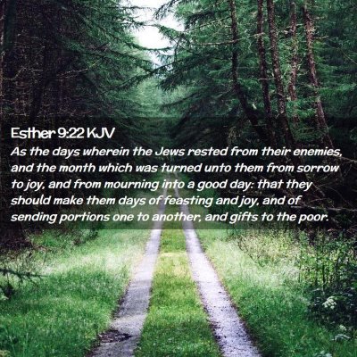 Esther 9:22 KJV Free Bible Images