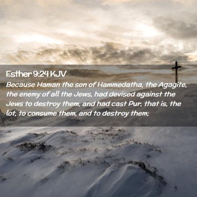 Esther 9:24 KJV Free Bible Images