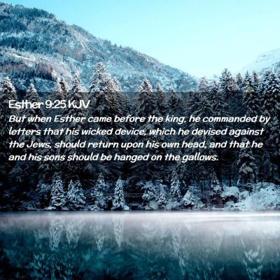 Esther 9:25 KJV Free Bible Images