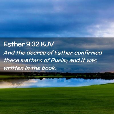 Esther 9:32 KJV Free Bible Images