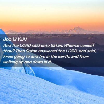 Job 1:7 KJV Free Bible Images