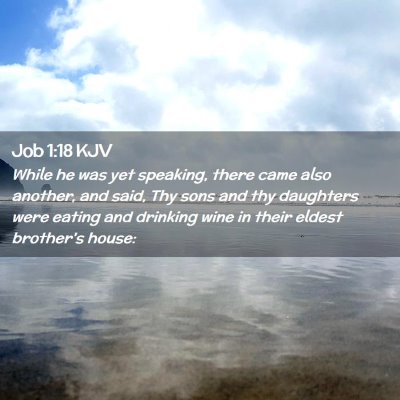 Job 1:18 KJV Free Bible Images