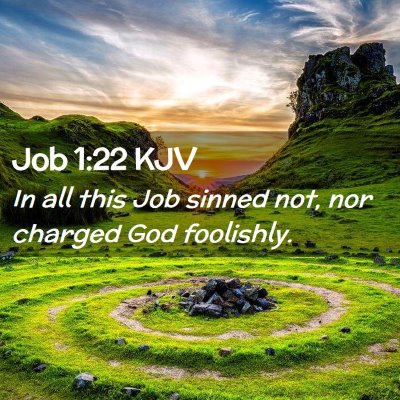 Job 1:22 KJV Free Bible Images