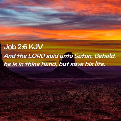 Job 2:6 KJV Free Bible Images