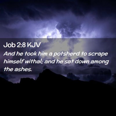 Job 2:8 KJV Free Bible Images