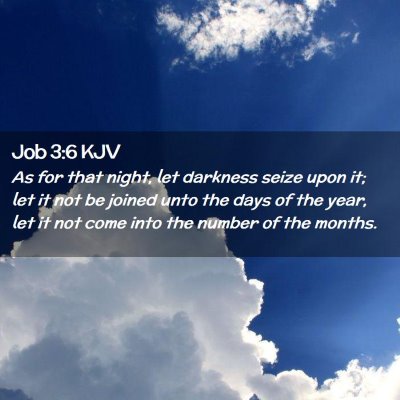 Job 3:6 KJV Free Bible Images