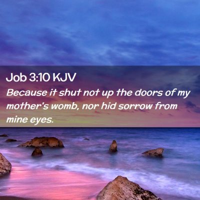 Job 3:10 KJV Free Bible Images