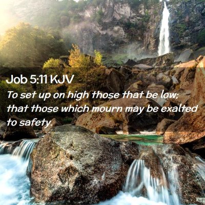 Job 5:11 KJV Free Bible Images