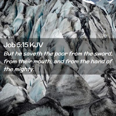 Job 5:15 KJV Free Bible Images