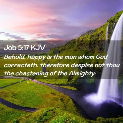 Job 5:17 KJV Free Bible Images