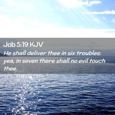 Job 5:19 KJV Free Bible Images