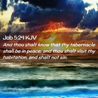 Job 5:24 KJV Free Bible Images