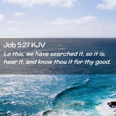 Job 5:27 KJV Free Bible Images