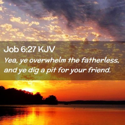 Job 6:27 KJV Free Bible Images