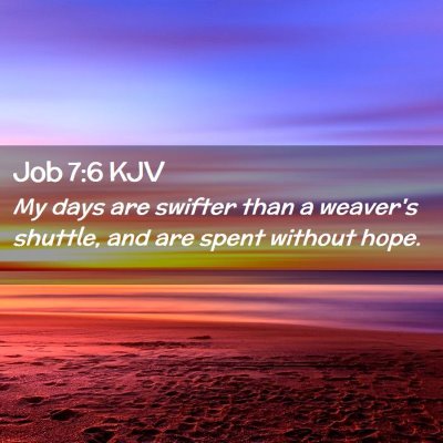 Job 7:6 KJV Free Bible Images