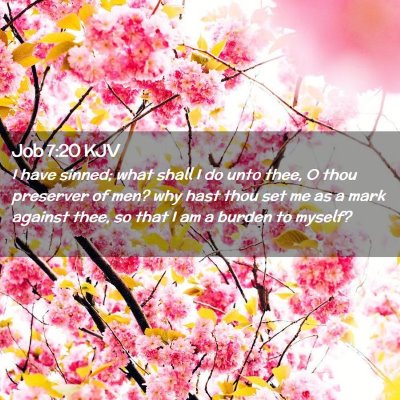 Job 7:20 KJV Free Bible Images