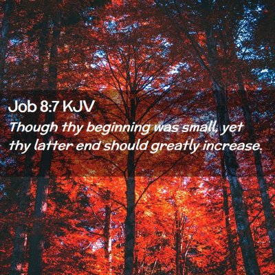 Job 8:7 KJV Free Bible Images