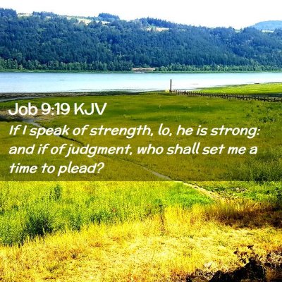 Job 9:19 KJV Free Bible Images